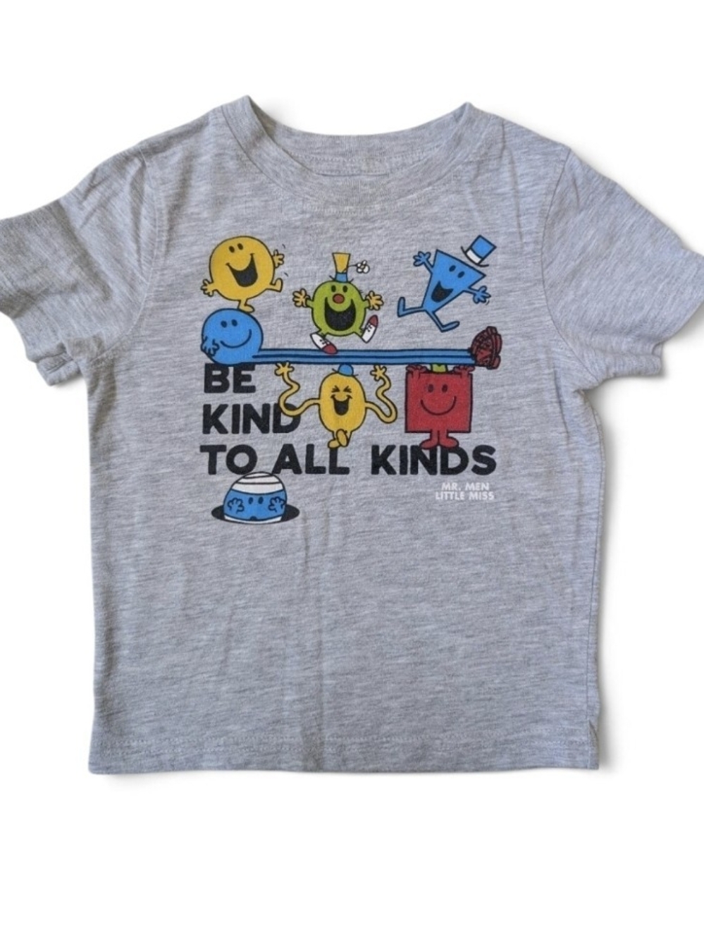 Mr. Men Little Miss 'Be Kind To All Kinds' Grey Kids Tee 3T